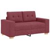 vidaXL Sofa 3 pcs Vjetrovita Crvena 221 x 80 x 80 cm Platnasta tkanina