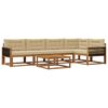 vidaXL Set vanjskih sofa s jastukom 6 pcs Prirodna i bež