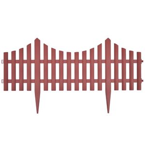 vidaXL Pregrade za travnjak 17 kom 10 m smeđe