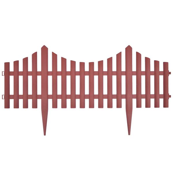 vidaXL Pregrade za travnjak 17 kom 10 m smeđe