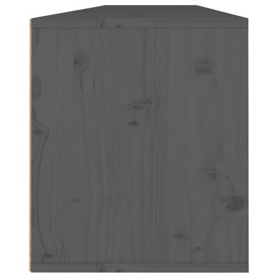 vidaXL Zidni ormarići 2 kom sivi 80 x 30 x 35 cm od masivne borovine