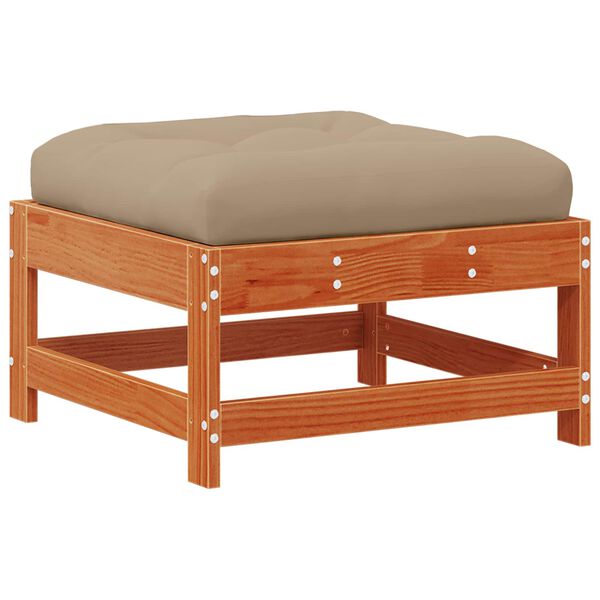 vidaXL Noge za odmaranje u vrtu Masivna borovina Vosak Smeđa