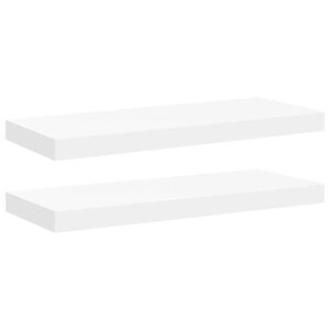 vidaXL Plutajuće zidne police 2 kom bijele 60 x 23,5 x 3,8 cm MDF