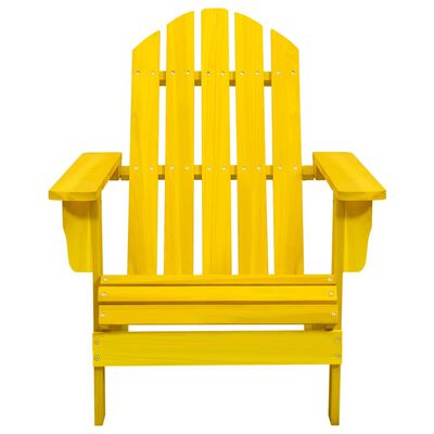 vidaXL Vrtna stolica Adirondack od masivne jelovine žuta