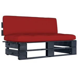 vidaXL Srednja vrtna sofa od paleta od crno impregnirane borovine