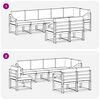 vidaXL Set vanjskih sofa s jastukom 8 pcs Prirodna i svijetlo siva