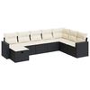 vidaXL 8-dijelni set vrtnih sofa od poliratana s jastucima crni