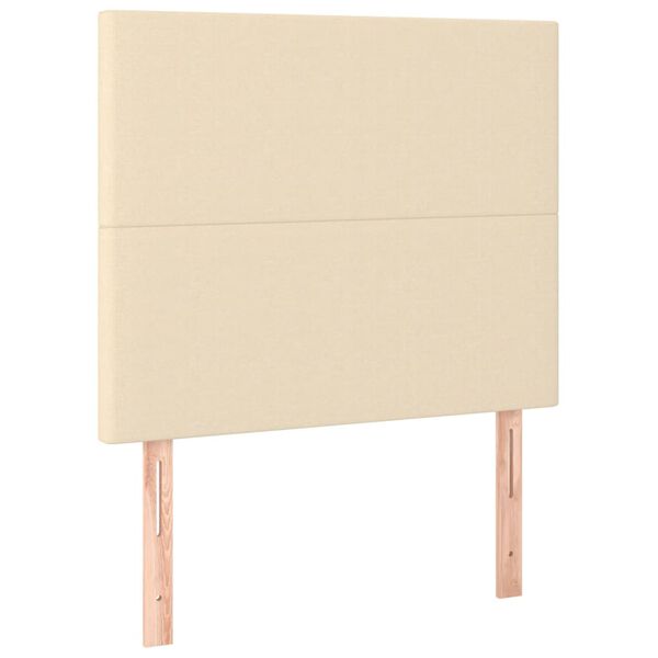 vidaXL LED uzglavlje krem 90x5x118/128 cm od tkanine