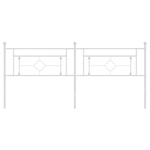 vidaXL Metalno zamjensko uzglavlje bijelo 193 cm