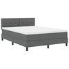 vidaXL Boxspring krevet s madracem Tamno siva 140 x 190 cm tkanina