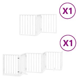 vidaXL Vrata za pse s vrata&scaron;cima 9 panela sklopiva 450 cm drvo topole