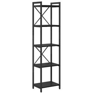 vidaXL Polica 40 x 30 x 155 cm Konstruirano drvo Crni hrast