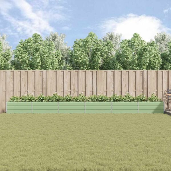 vidaXL Sadilica Pastelno zelena 195 x 100 x 45 cm Cinkani čelik