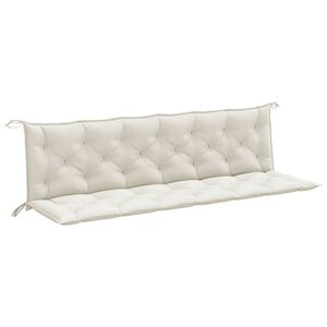 vidaXL Jastuci za vrtnu klupu 2 kom pro&scaron;arano krem 200x50x7 cm tkanine