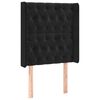 vidaXL Uzglavlje s u&scaron;ima crno 83x16x118/128 cm bar&scaron;unasto