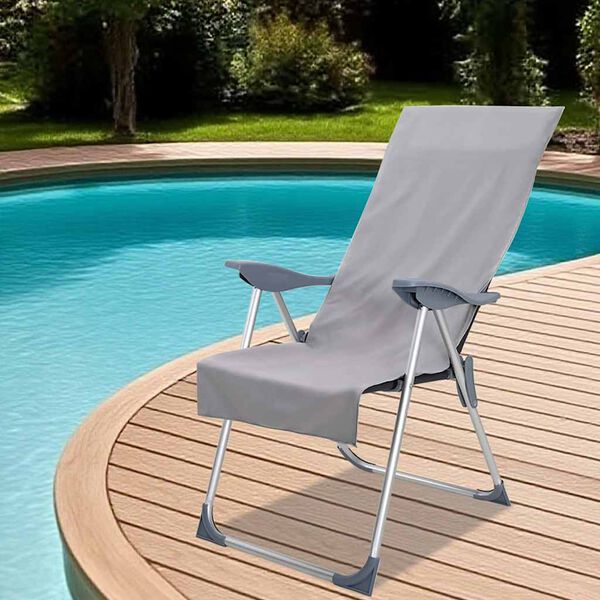 vidaXL Vanjski ručnici za stolice 2 pcs Tamno siva 130 x 60 cm