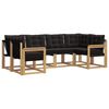 vidaXL Set vanjskih sofa 6 kom. 6-sjedala Bijela i crna
