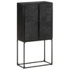 vidaXL Komoda crna 60 x 30 x 120 cm od masivnog drva bagrema i manga