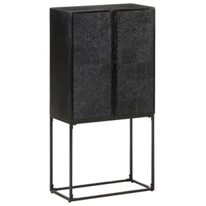 vidaXL Komoda crna 60 x 30 x 120 cm od masivnog drva bagrema i manga