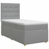 vidaXL Boxspring krevet s madracem Svjetlosiva Jjedan Tkanina