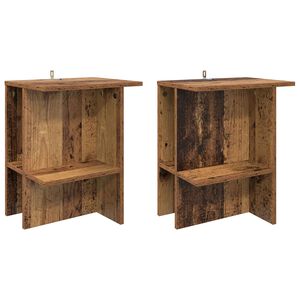 vidaXL Kava Stol 2 kom. Staro drvo 40 x 30 x 49 cm Konstruirano drvo