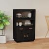 vidaXL Visoka komoda crni 67 x 40 x 108,5 cm od masivne borovine