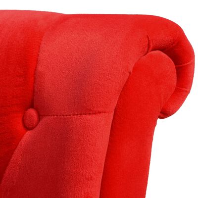 vidaXL Stolica od tkanine sa visokim naslonom crvena