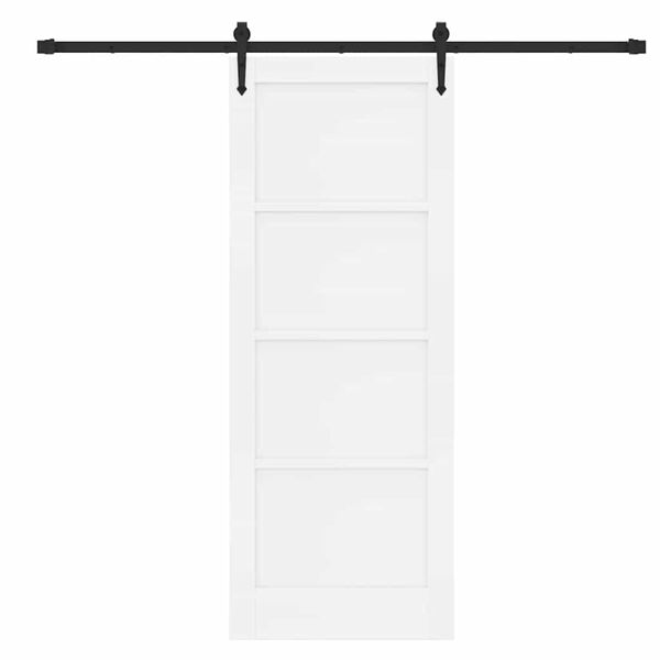 vidaXL Klizna vrata ORKDAL Bijelo 78 x 202 cm Čvrsto borovo drvo