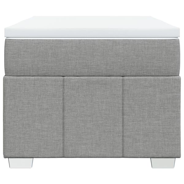 vidaXL Okvir kreveta s oprugama i madrac svjetlosivi 80x200cm tkanina