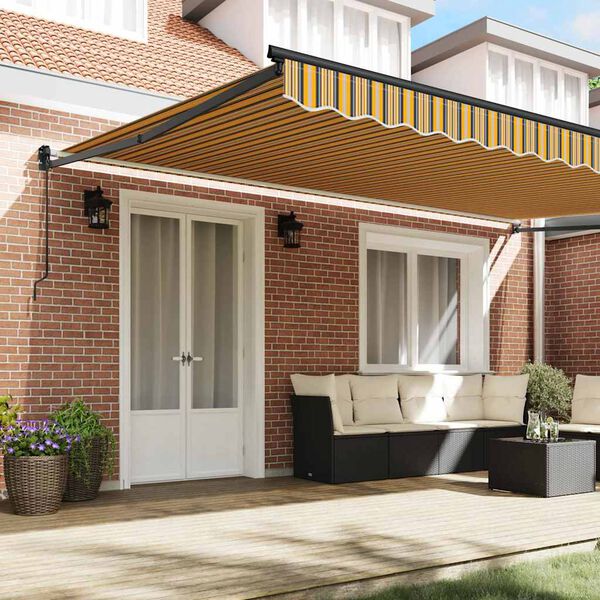 vidaXL Skrovita tenda &Scaron;areni 500 &times; 300 cm Poliester i aluminij