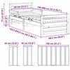 vidaXL Krevetna konstrukcija Smeđa 80 x 200 cm Čvrsto borovo drvo