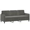 vidaXL 3-dijelni set sofa s jastucima tamnosivi bar&scaron;unasti