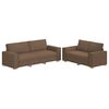 vidaXL Dvodijelni set sofa s jastucima, smeđa tkanina