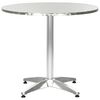 vidaXL Vrtni stol srebrni 80 x 70 cm aluminijski