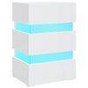 vidaXL LED noćni ormarić sjajni bijeli 45x35x67 cm konstruirano drvo
