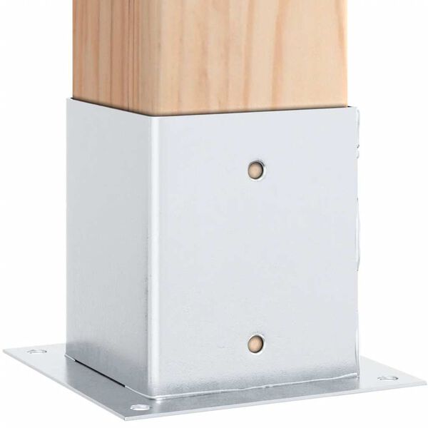 vidaXL Postolja za stupove kvadratna 12 kom 121x121 mm pocinčani čelik