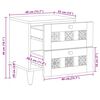 vidaXL Noćni ormar Prirodna 40 x 33,5 x 46 cm Čvrsto drvo manga