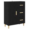 vidaXL Highboard Crni hrast 69,5 x 34 x 180 cm Konstruirano drvo
