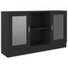 vidaXL Vitrina crna 120 x 30,5 x 70 cm konstruirano drvo