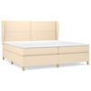 vidaXL Krevet s oprugama i madracem krem 200 x 200 cm od tkanine