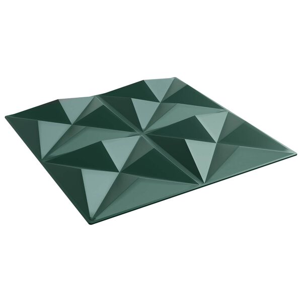 vidaXL Zidne panele 48 pcs Origami zelena 50 x 50 cm XPS pjena
