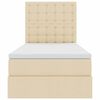 vidaXL Krevet s madracem i skladi&scaron;tem Krema 90 x 190 cm Poliester