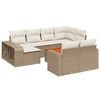 vidaXL 11-dijelni set vrtnih sofa od poliratana s jastucima bež