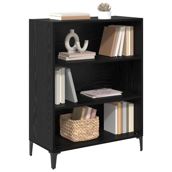 vidaXL Kreveta Crni hrast 69,5 x 32,5 x 90 cm Konstruirano drvo