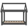 vidaXL Krevet za pse sivi 81 x 60 x 70 cm od masivne borovine