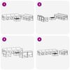 vidaXL Set vanjskih sofa s jastukom 8 pcs Prirodna i crna