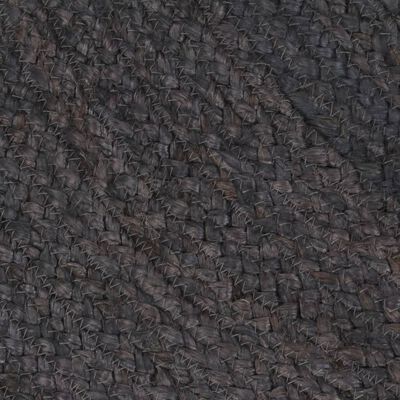 vidaXL Ručno rađeni tepih od jute okrugli 210 cm tamnosivi