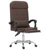 vidaXL Masažni uredski naslonjač od umjetne kože smeđi