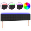 vidaXL LED uzglavlje crno 200 x 5 x 78/88 cm od umjetne kože