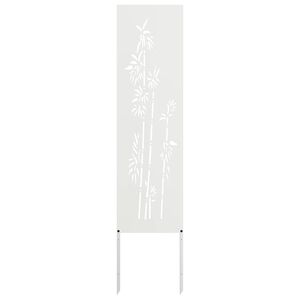 vidaXL Privatnost u vrtu Bijelo 32 x 140 cm Hladno valjana čelična